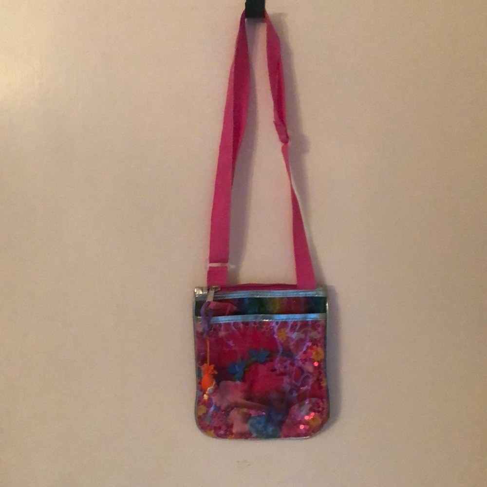Girls Trolls vinyl crossbody purse